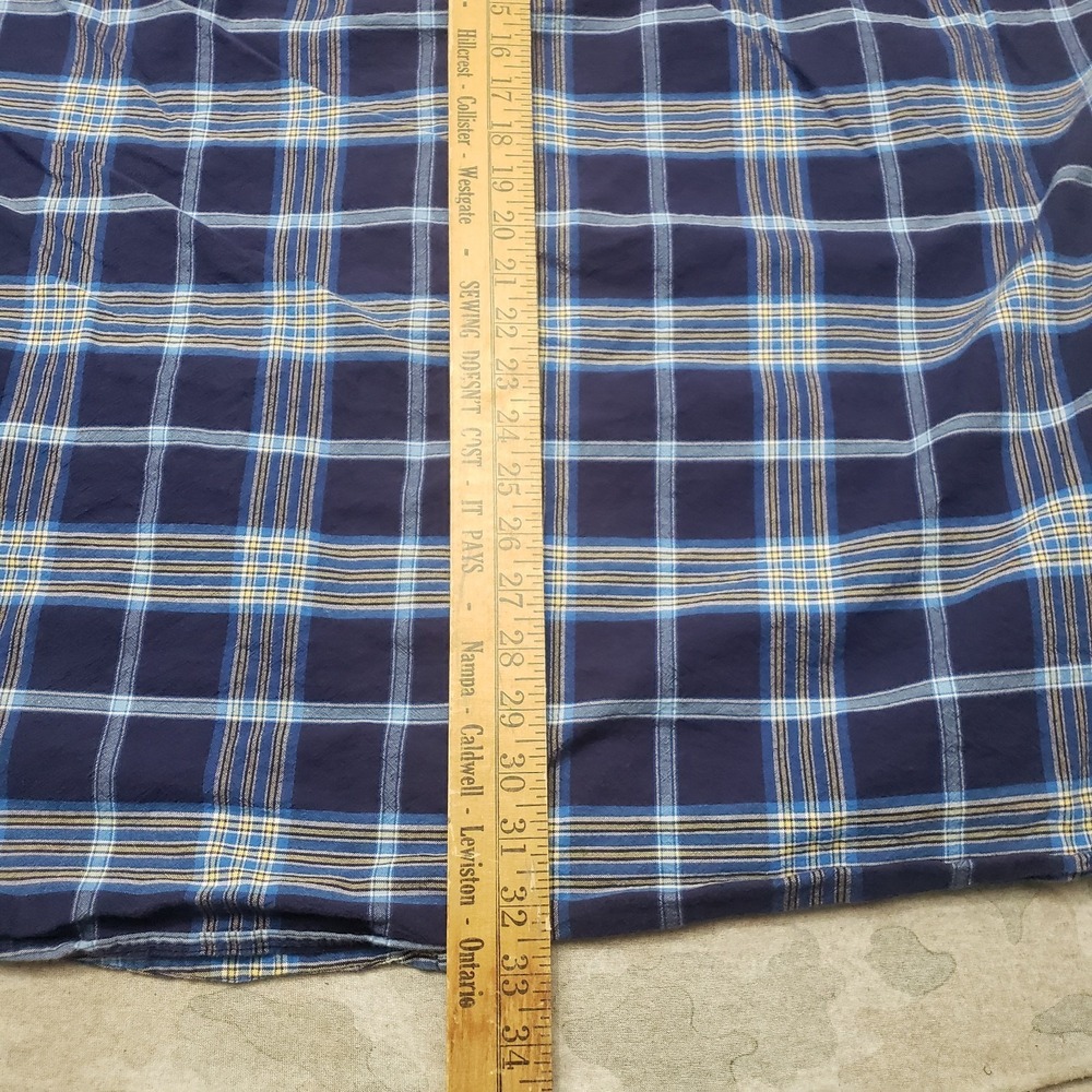 Cinch Shirt Mens 2XL Blue Pockets Long Sleeve Button-Up Plaid Western Ranch‎ - Picture 8 of 9
